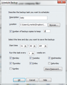 Automatic backups in QuickBooks Figure 1.4