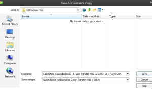 Figure 1.4 - Creating an accountants copy in QuickBooks®