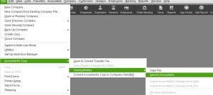 Figure 2.1 using the QuickBooks® Accountant's Copy File Transfer Service