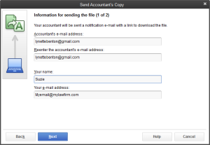 Figure 2.3 - using the QuickBooks® Accountant's Copy File Transfer Service