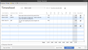 Timesheet-QuickBooks